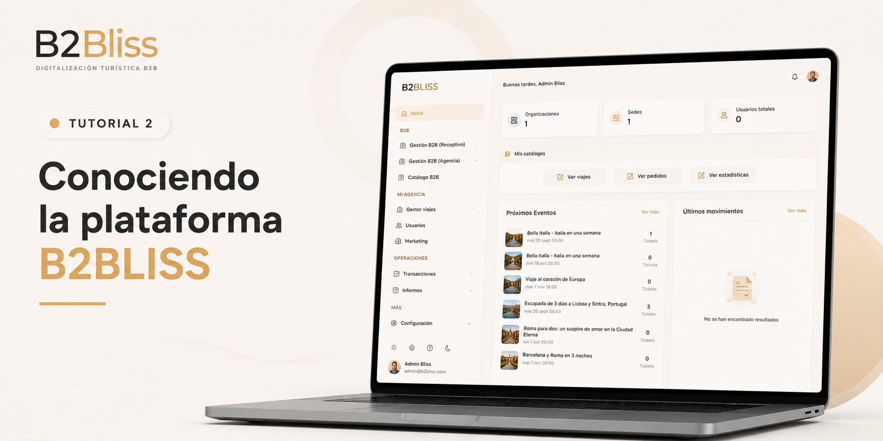 Tutorial 2 B2BLISS: Conociendo la plataforma