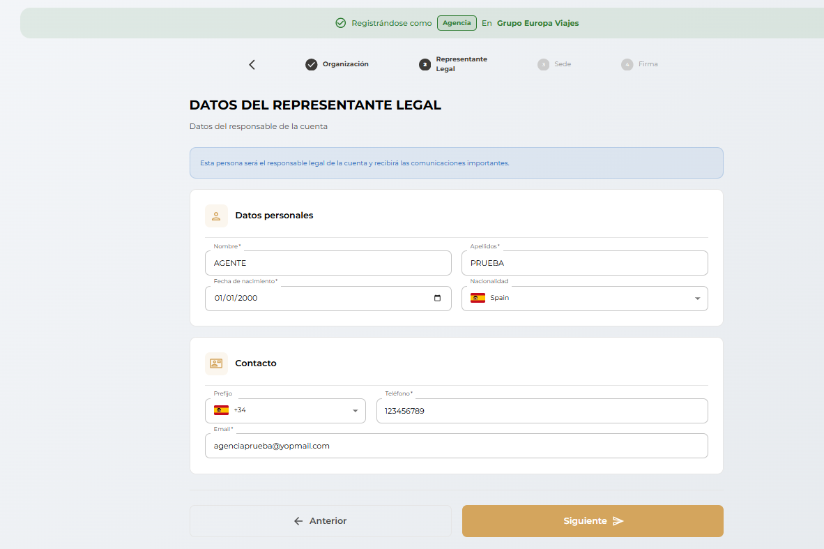 Paso 2: representante legal